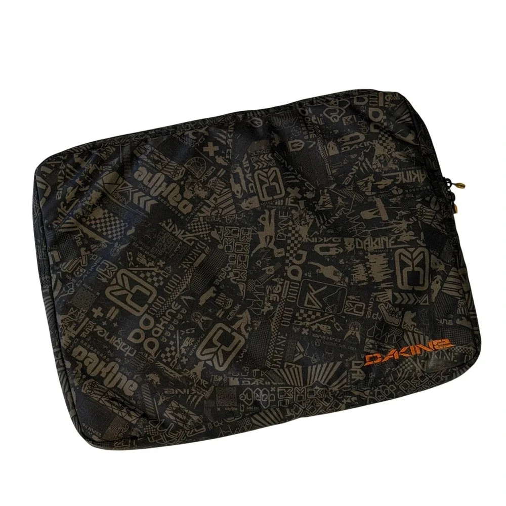 Dakine‎ Laptop Sleeve 15 Inch Black Grey Padded Case Orange Lining Protective